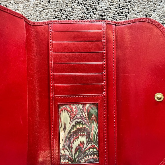 Dooney & Bourke Cherry Red Leather Wallet - Picture 4 of 5